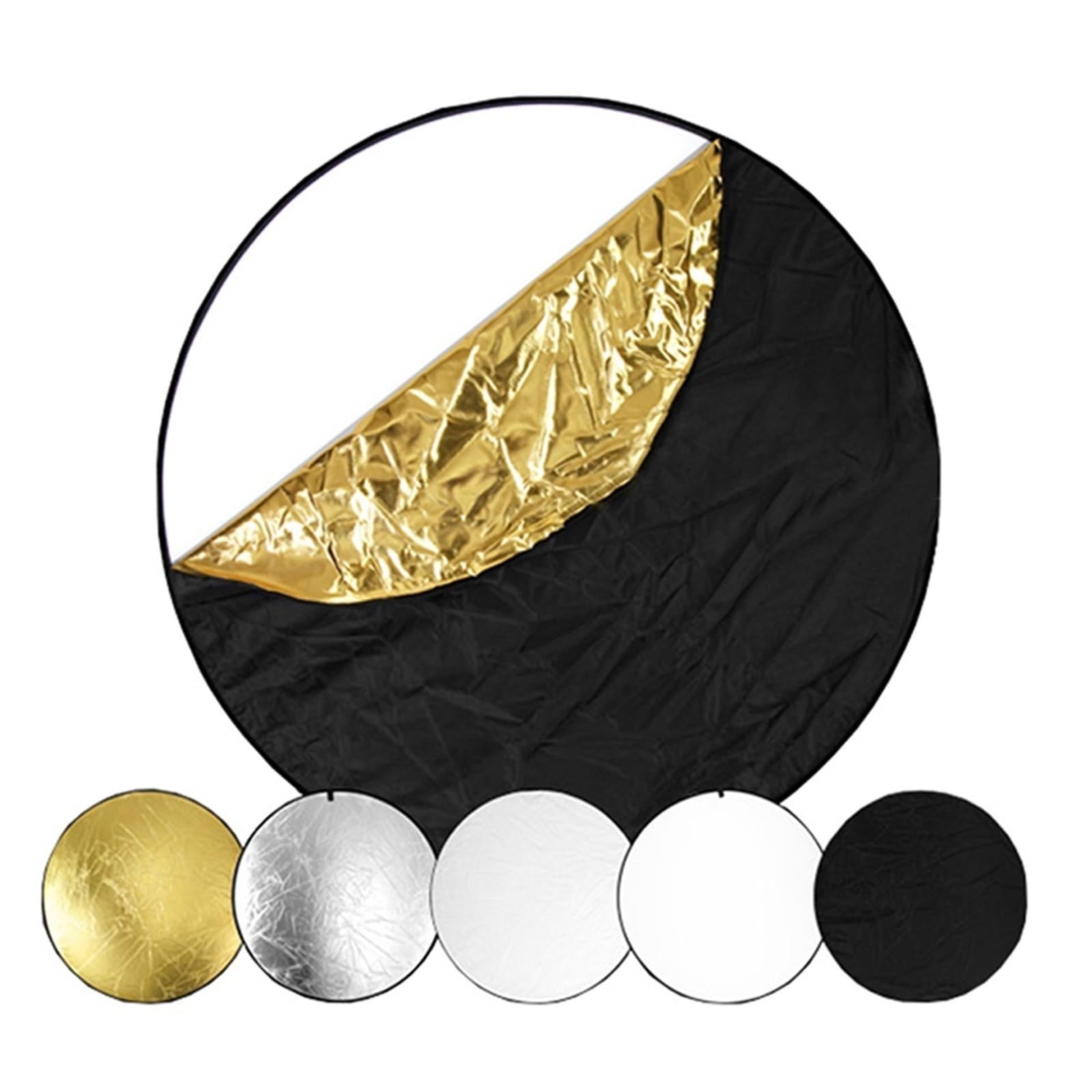 Réflecteur de lumière, Réflecteur de Photographie 5 en 1, diffuseur de lumière Rond et Portable, Accessoire Photo, Plusieurs Tailles(60CM 5 in 1)
