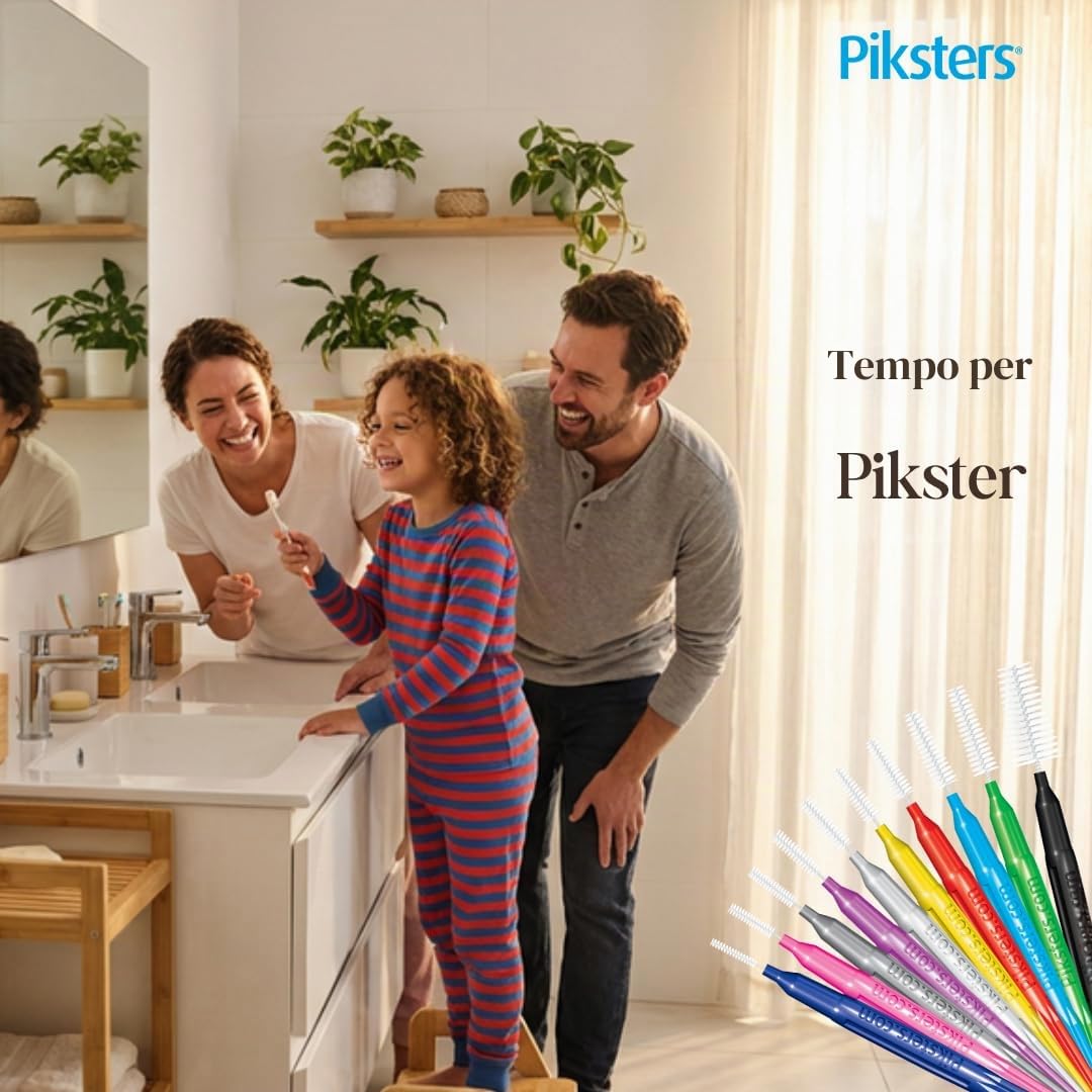 Piksters, scovolini interdentali, misura 7 (nero), confezione da 40 (lingua italiana non garantita)
