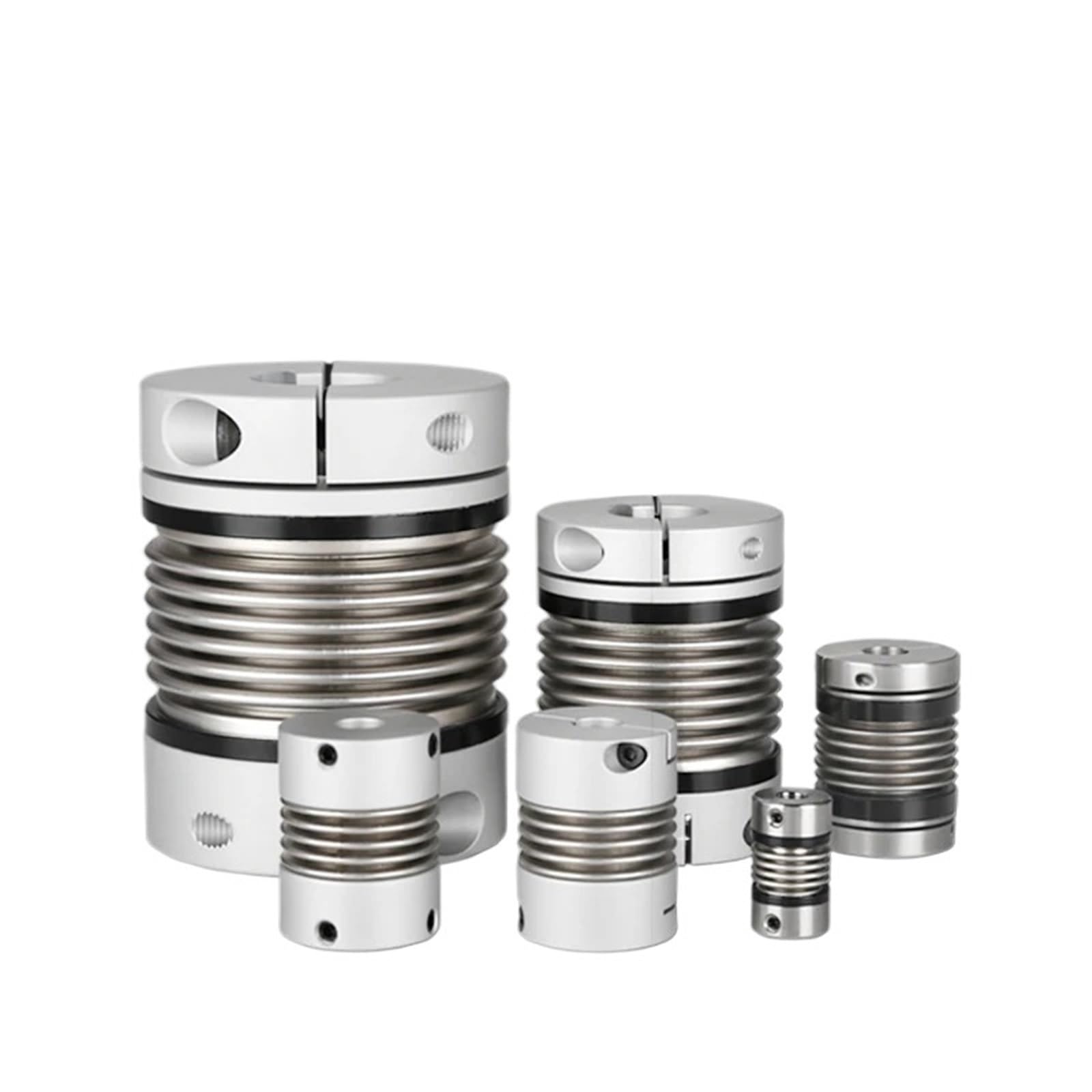 Couplage à soufflet métallique en alliage d'aluminium D40 L55, encodeur élastique en acier inoxydable, vis de moteur haute avec rainure de clavette, 1 pièce