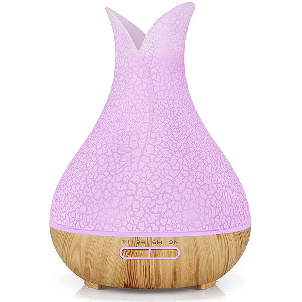 Homarket Essential Oil Diffuser,400ml Ultrasonic Aroma Air Humidifier for Large Room,Quiet Cool Mist Diffuser with 7 Colors Lights for Bedroom,Office,SPA, Better Breathing
