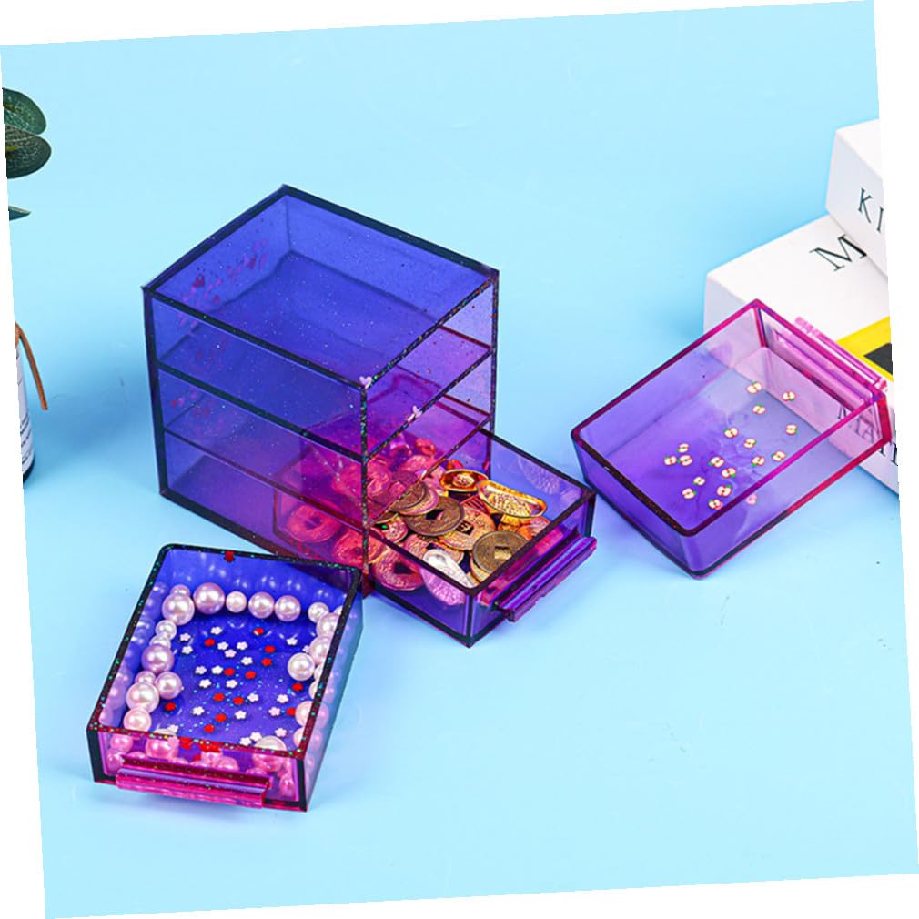 Gadpiparty 2 Set Stampo Silicone per Fai da Te Modello per Scatola Organizzatrice con Silicone Resistente e Flessibile per Creazioni Artigianali e Decorazioni
