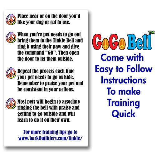 GoGo Bell Dog Doorbell for Housebreaking/Housetraining Door Bell/Potty Training Your Poochie to Let You Know When they Need to Tinkle (White, Qty 1) - Image 5