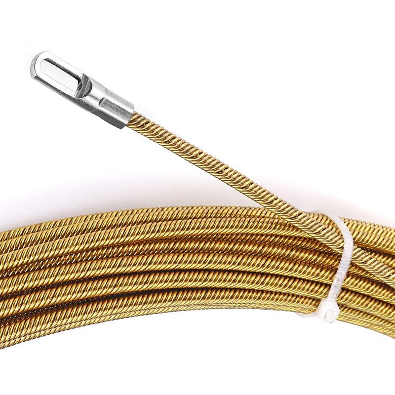 Tirador de Cables con Cinta, Carrete de Cinta pasacables de 3 mm, 5-30 m, Metal, Fibra de Vidrio, metálico(30m)