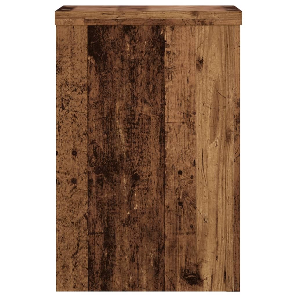 Supports pour plantes en bois d'ingénierie vieux bois, 2 pcs, 20x20x30 cm, capacité 50 kg, pour intérieur, tuteur, treillis, pergola, palissage, décoration de jardin et balcon