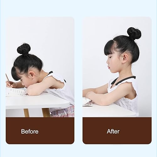 Miniatura 4 de Corrector de cuello colgante con detección inteligente, registro en tiempo real de número de postura, corrector de postura para mujeres y hombres,