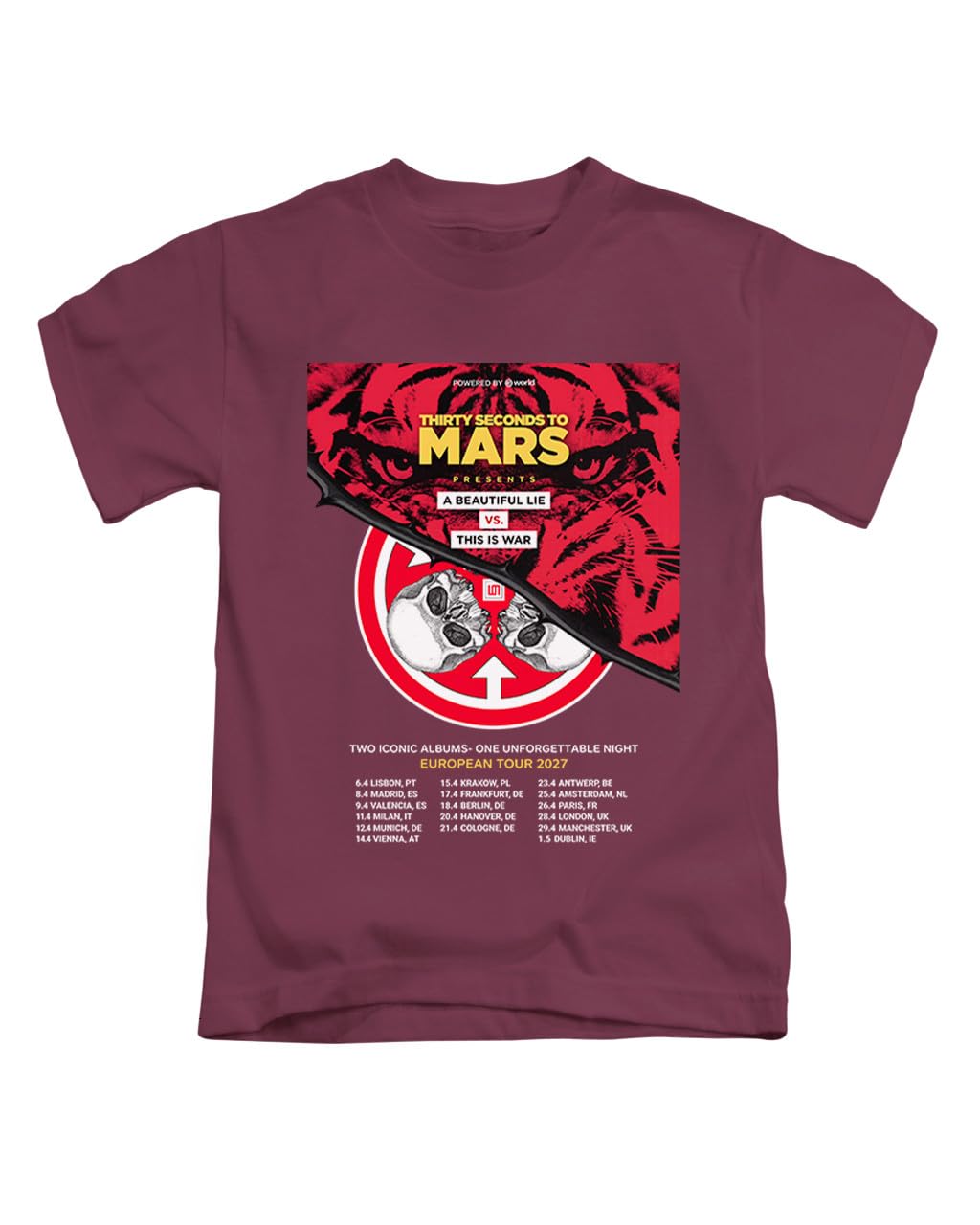 Thirty Seconds to pop Mars, Iconic Cool Trendy Icons Trend Rock Cool Punk Tee T-Shirt Funny Unisex T Shirt Top Maroon
