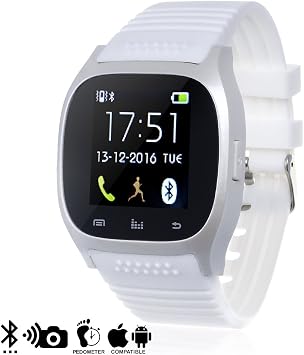 DAM - Smartwatch Timesaphire 2 Bt White, NOTIFICACIONES iPhone 7, 7 Plus, 6/6  Plus, iPhone 6S/6S Plus iPhone 5/5S/5C, y Android : Amazon.es: Deportes y  aire libre