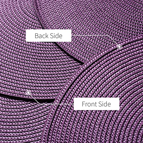 image for AHHFSMEI Round Braided Placemats 15 Inch Round Table Mats for Dining T