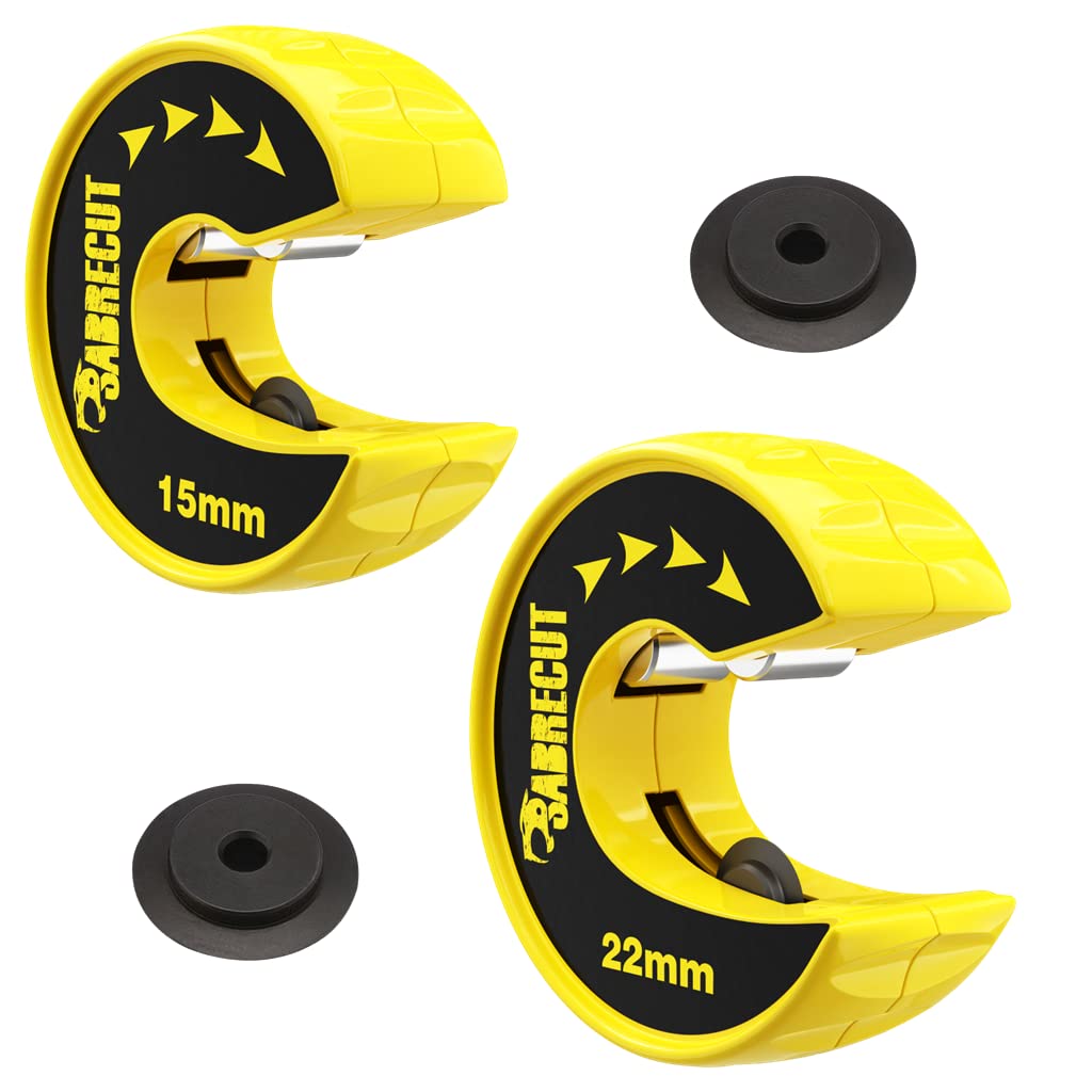 SabreCut 2pcs APSCK01 15mm 22mm Zubehör Robust | Kompakter Zinkkörper und langlebiges SKS-3 Hochchrom-Stahlrad schneiden Rohre sauber, Ersatzrad enthalten
