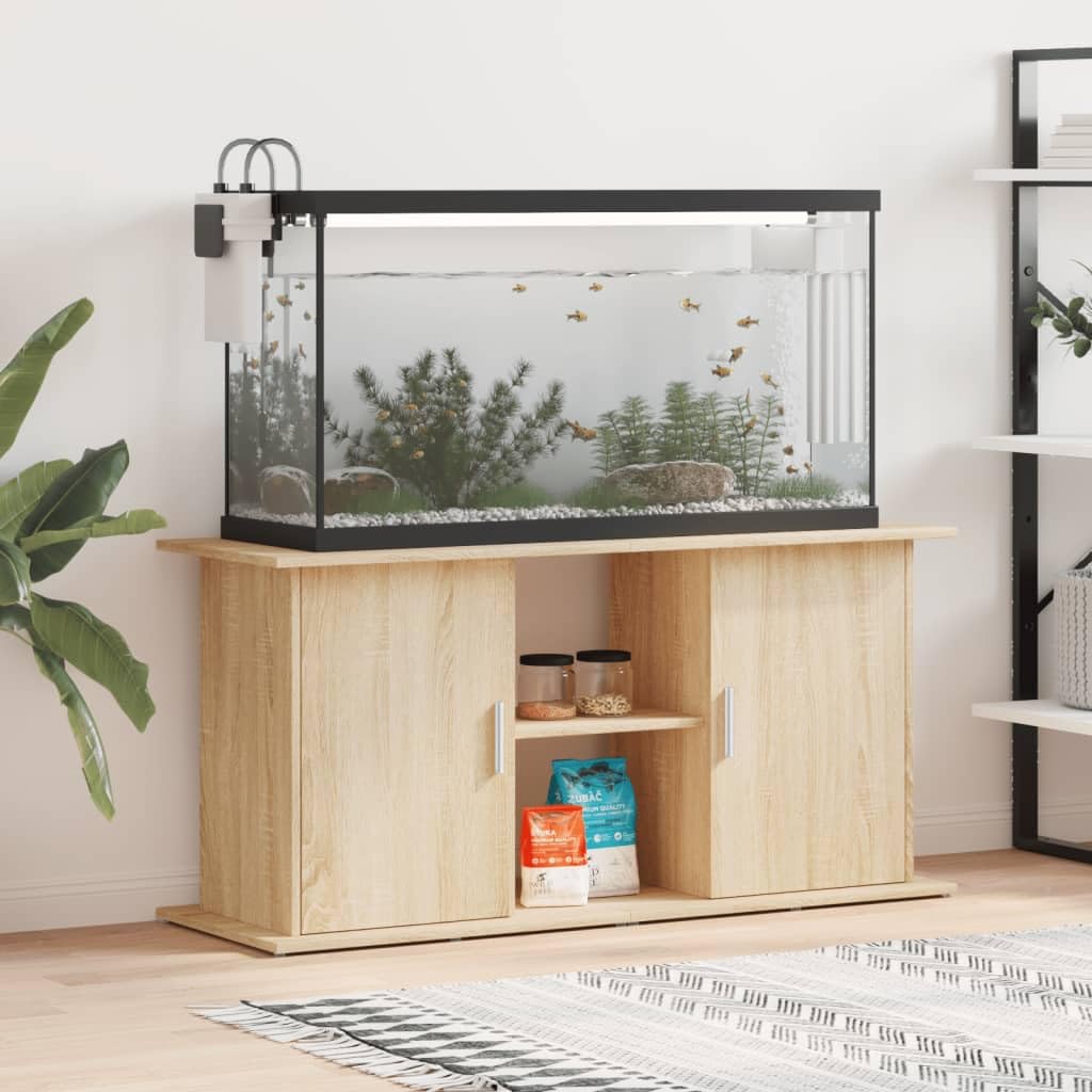vidaXL Soporte para Acuario de Roble Sonoma 121x41x58 cm de Madera de ingeniería