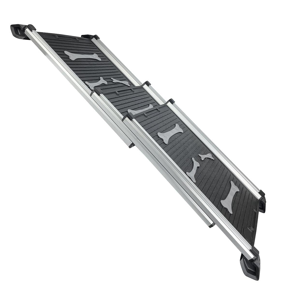 KATSU Tools Rampa per cani telescopico, capacità di carico 70 kg/150 libbre, 71 cm-156 cm in lega di alluminio portatile pieghevole leggero antiscivolo superficie Pet Car Van Rampa