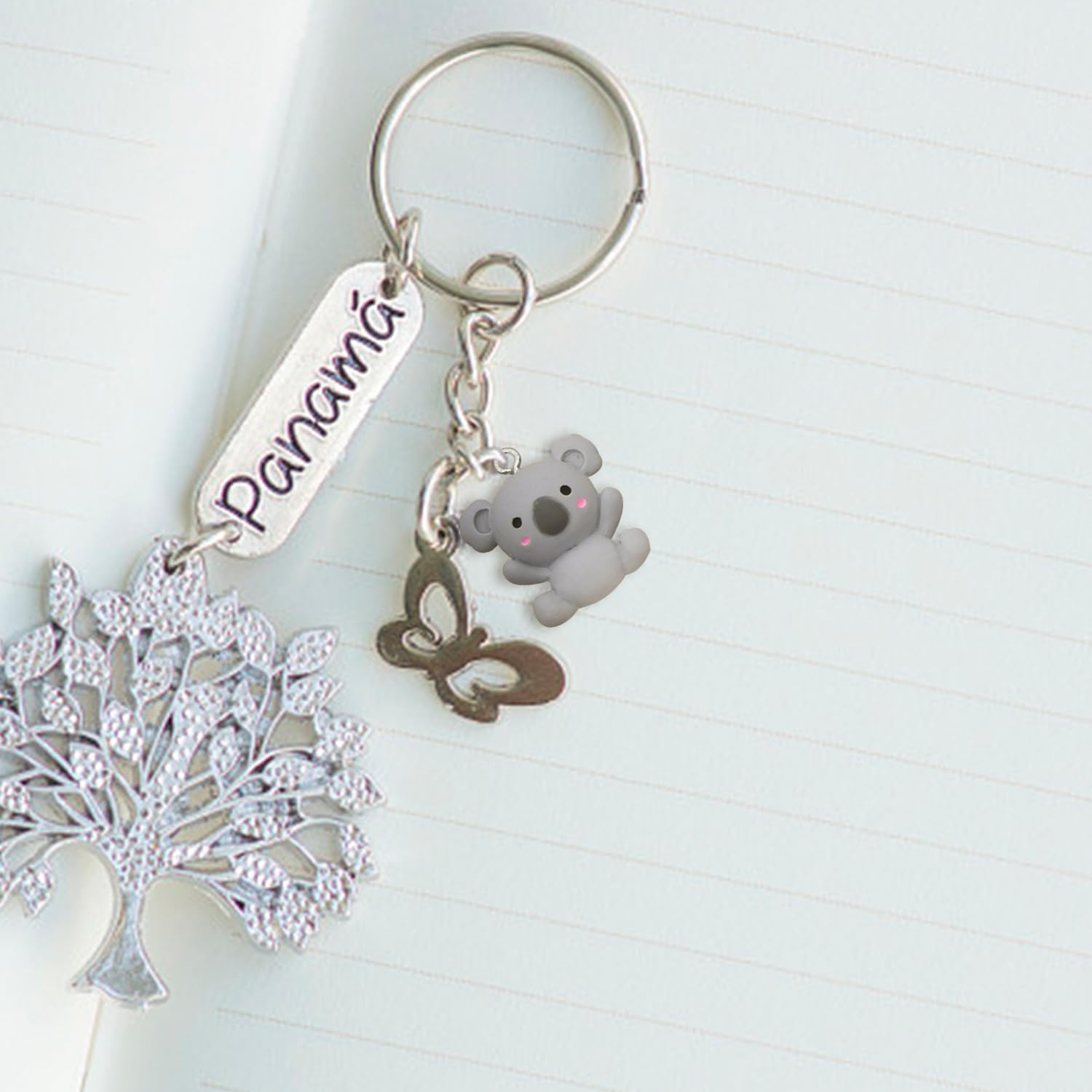 YSJCHEBS 40 Pendentifs Koala Résine Gris 20x21mm – Charms DIY Boucles D’Oreilles, Porte-Clés, Sac