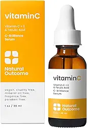 Soro de vitamina C com vitamina E e ácido ferúlico | Soro facial restaurador de brilho antienvelhecimento | Poderoso antioxidante levanta linhas finas, rugas e manchas solares | Firma e hidrata a pele