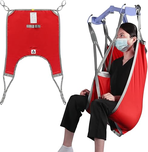 EZ Assistive Patient Lift Divided Leg Sling with Lower Back, Lift Sling for Transfer and Positioning and Lifting, 500lb Weight Capacity (Medium)