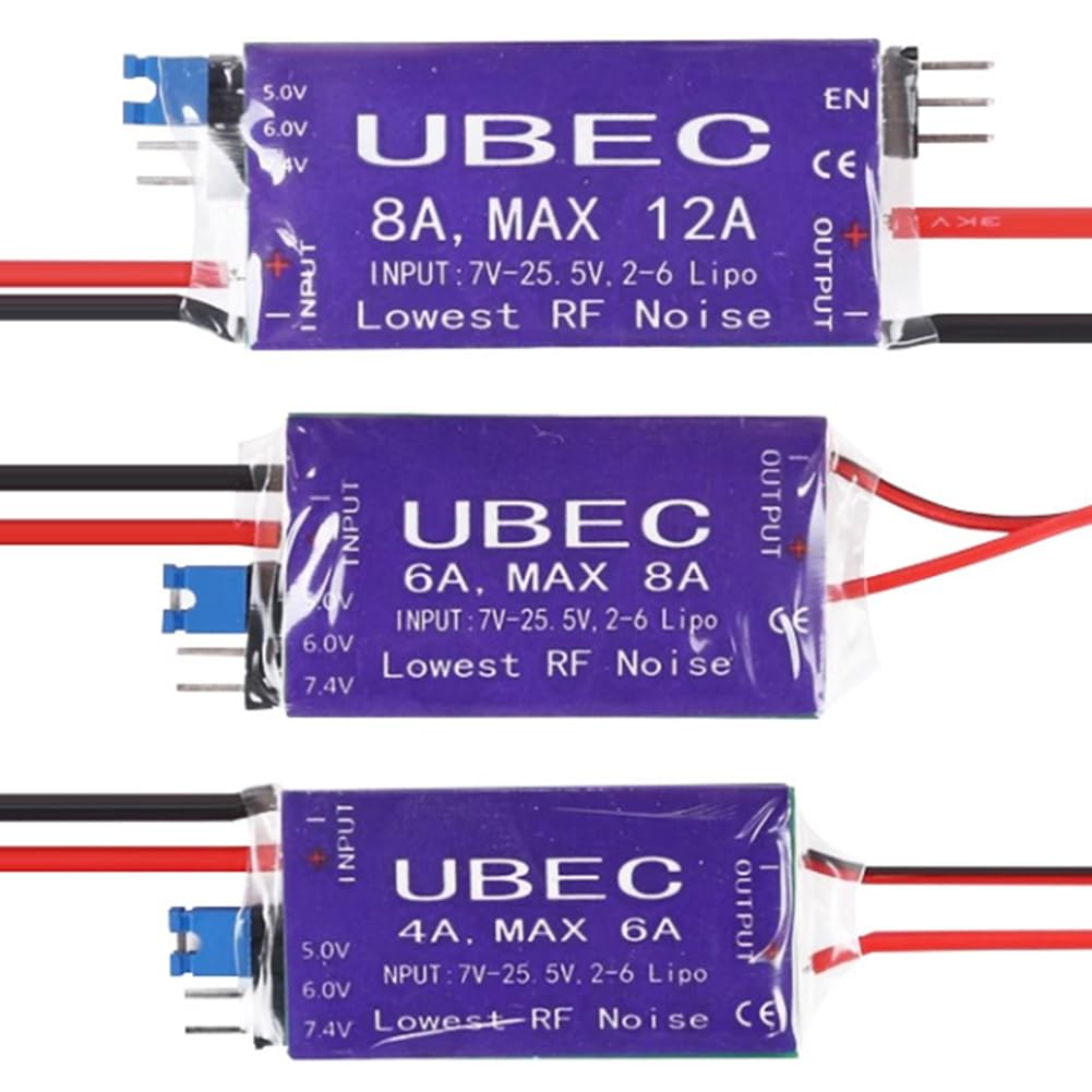 Regolatore di Tensione UBEC per Aeroplani RC Output 5V / 6V MAX 12A per 2-6S LiPO / 6-16 Modello di Interruttore di Ingresso Ni- BEC 4A