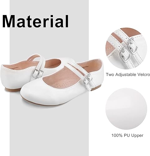 Miniatura 5 de MIXIN Zapatos de vestir para niñas, zapatos Mary Jane para niña, zapatos de ballet para el regreso a la escuela, zapatos de princesa para boda