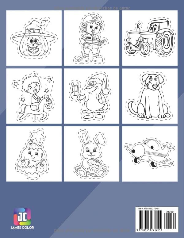 Miniatura 2 de Aprender A Recortar Edición, Libro de Actividades Preescolar Aprende A Usar Las Tijeras, Libro De Actividades Para Niños 3, 4, 5, Años, Con Bonitos