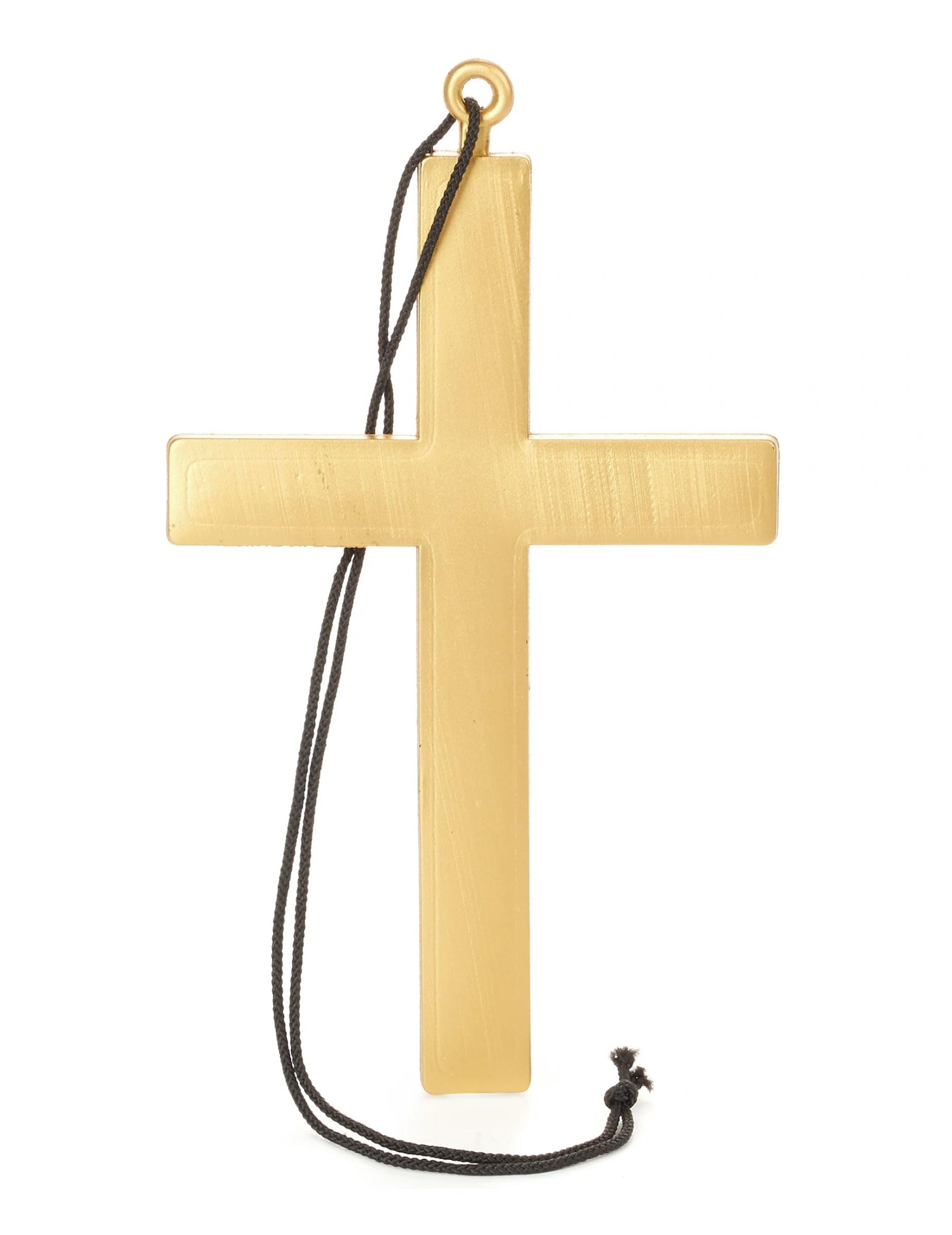 Image secondaire de DEGUISE TOI - Collier Croix de Moine Or - 1 Collier - Taille Unique - Marron - Accessoires pour déguisement - Plastique - Laver