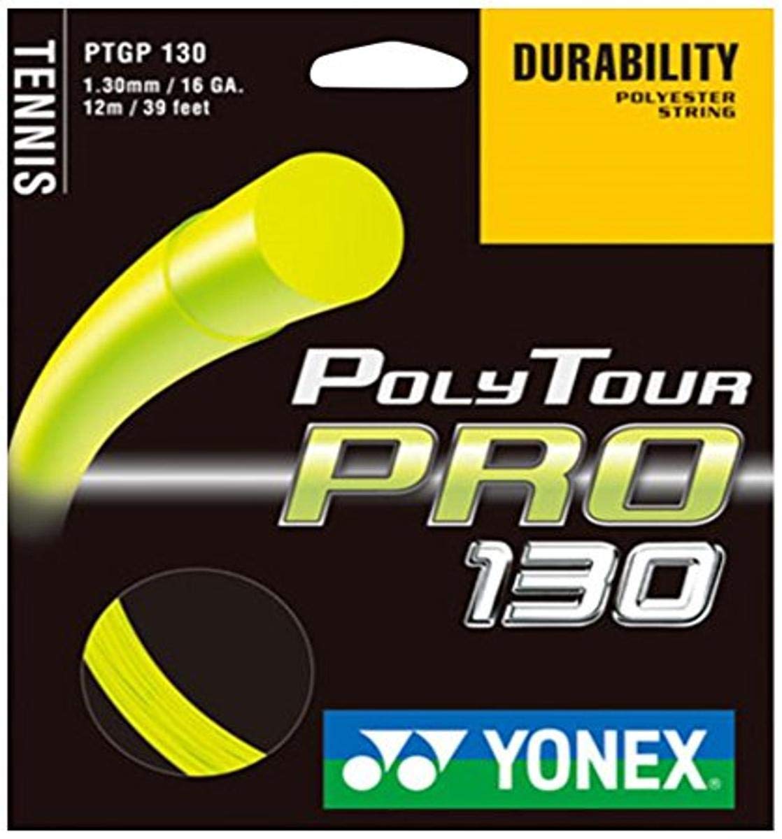 Amazon | ヨネックス Poly Tour Pro 130 ラケットストリング イエロー