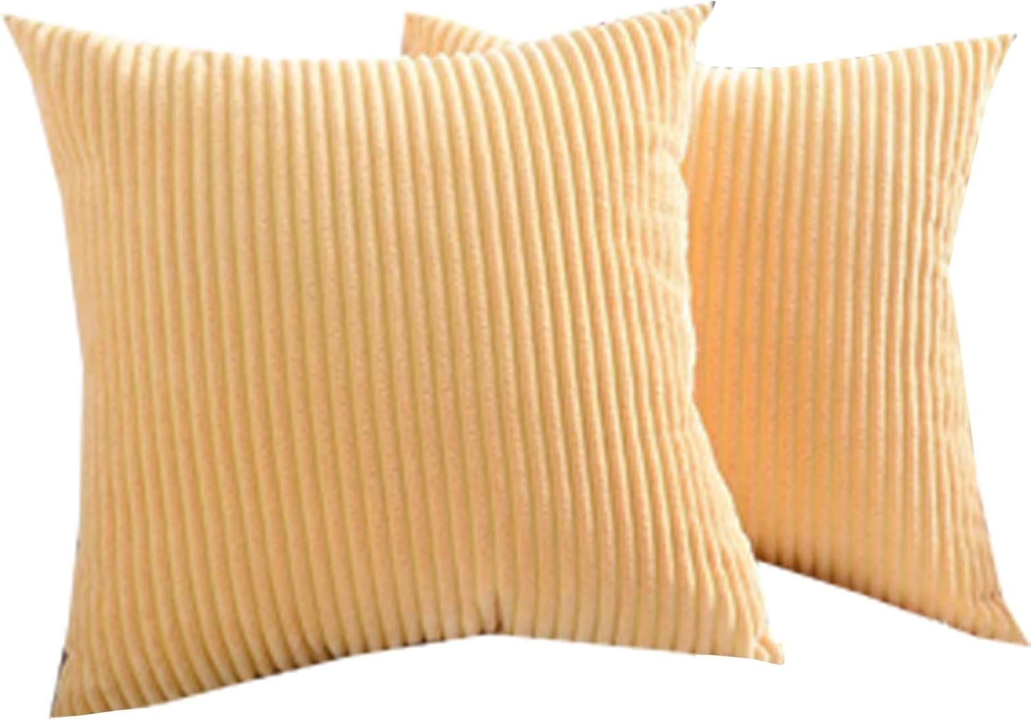 TNBCCXN Cushion, Cushion Cover,Pillow Cover,Corduroy Pillowcase with Zipper,Ultra-Soft Striped(45 * 45cm)