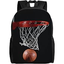 Basketball Lightweight School Backpack Classic College Rucksack School Bags 15 Inch Laptop School Daypack For Girls Boys