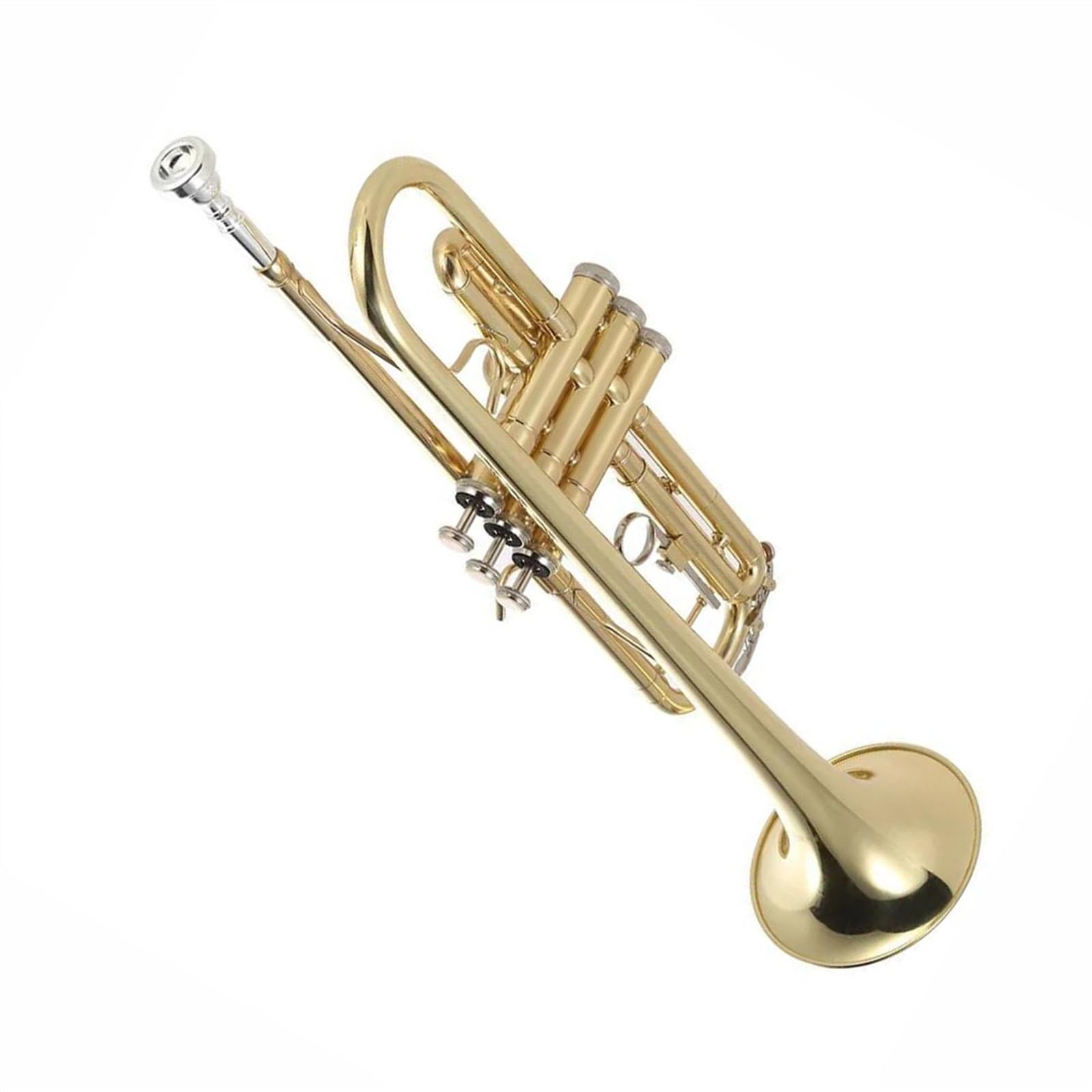 Standard Trąbka Trąbka Bb B Flat Mosiądz Złoty Malowany Wykwintny Trwały Instrument Muzyczny Początkujący Standard