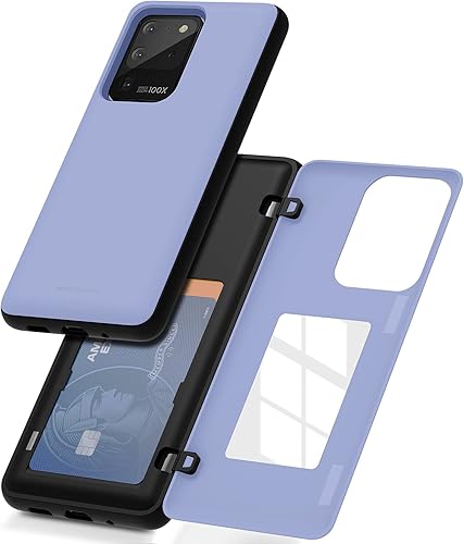 GOOSPERY Parachoques magnético para puerta compatible con Galaxy S20 Ultra, funda tipo billetera con tarjetero, cierre automático por iman, funda