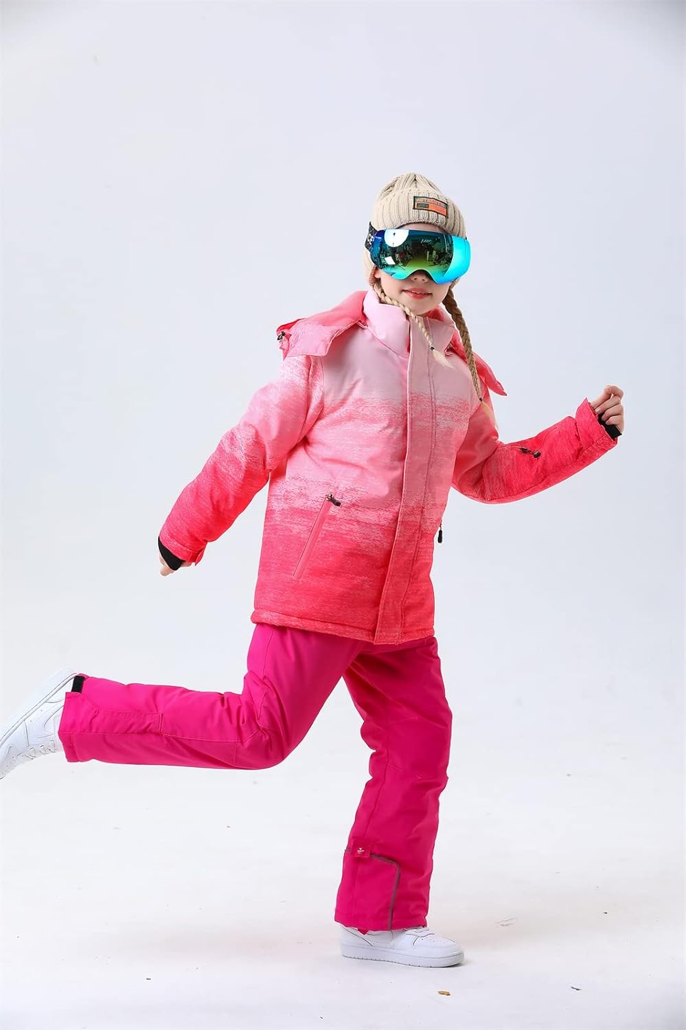 WOWULOVELY Kid's Snow Bib Pants Winter Waterproof Windproof Ski Pants Insulated Snowboard Overalls for Boys Girls - Image 2