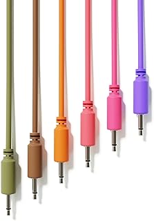 ExcelValley - Mono Modular Patch Cables TS 3.5mm 1/8 inch Eurorack Synthesizer [6B-Pack | 45 cm - 17.72"]