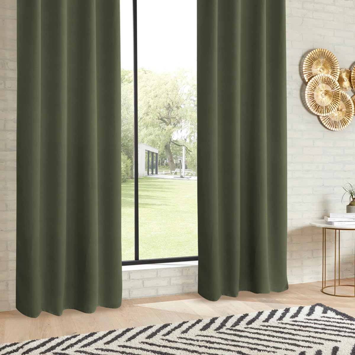 ATMOSPHERA Tenda Oscurante Giallo Senape - 140x260 Cm - Per Soggiorno E Camera Da Letto, Colore Ocra
