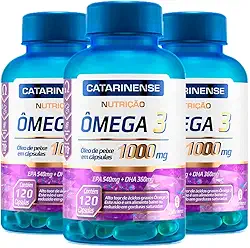 Ômega 3-3 unidades de 120 cápsulas - Catarinense