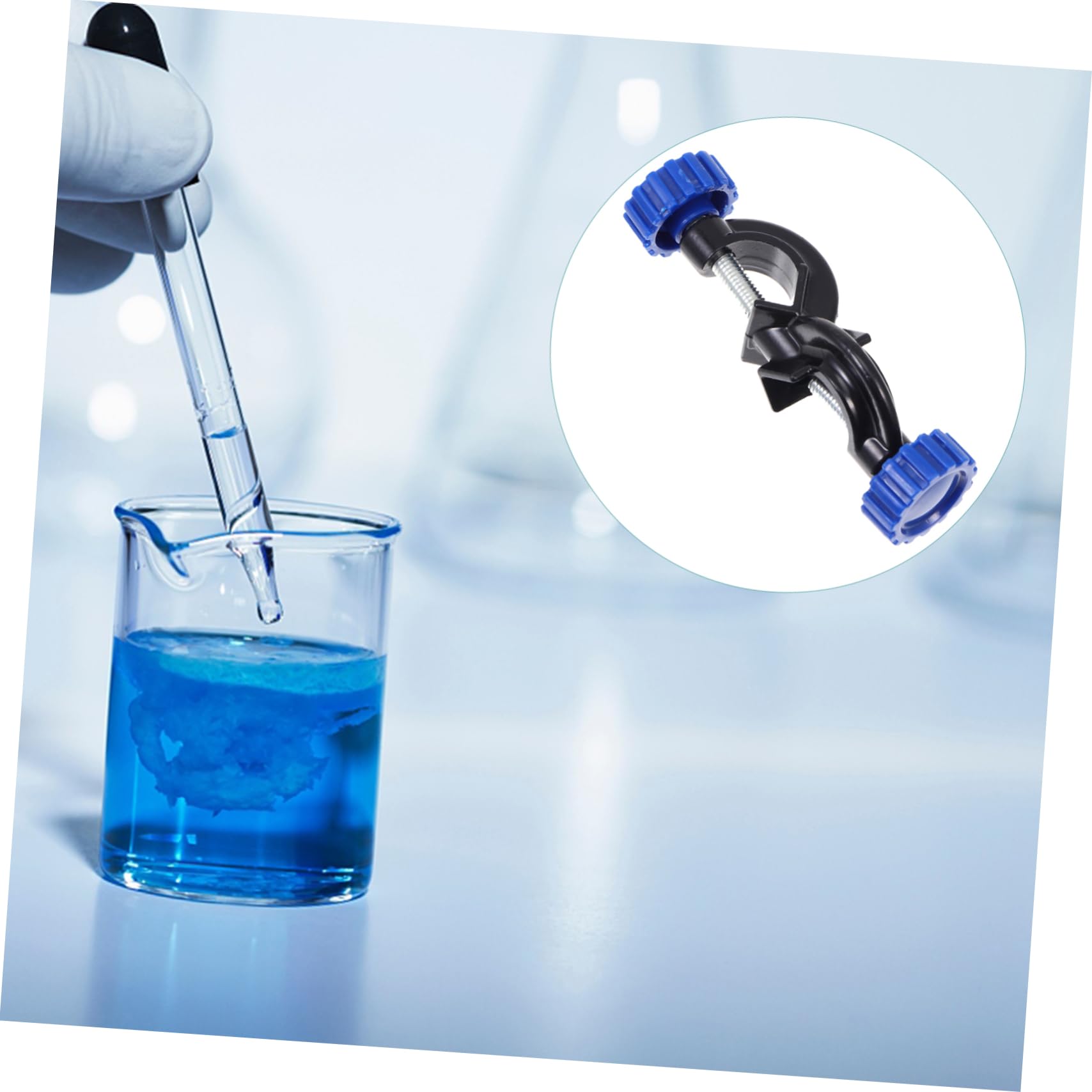 FUNOMOCYA 2pcs Cross Clip Double Top Wire Test Tube Holder Retort Clamp Support Ring Lab Stirring Rods Adjustable Laboratory Support Stand Clamps Stand Clamp Holder Lab Stand Aluminum Alloy