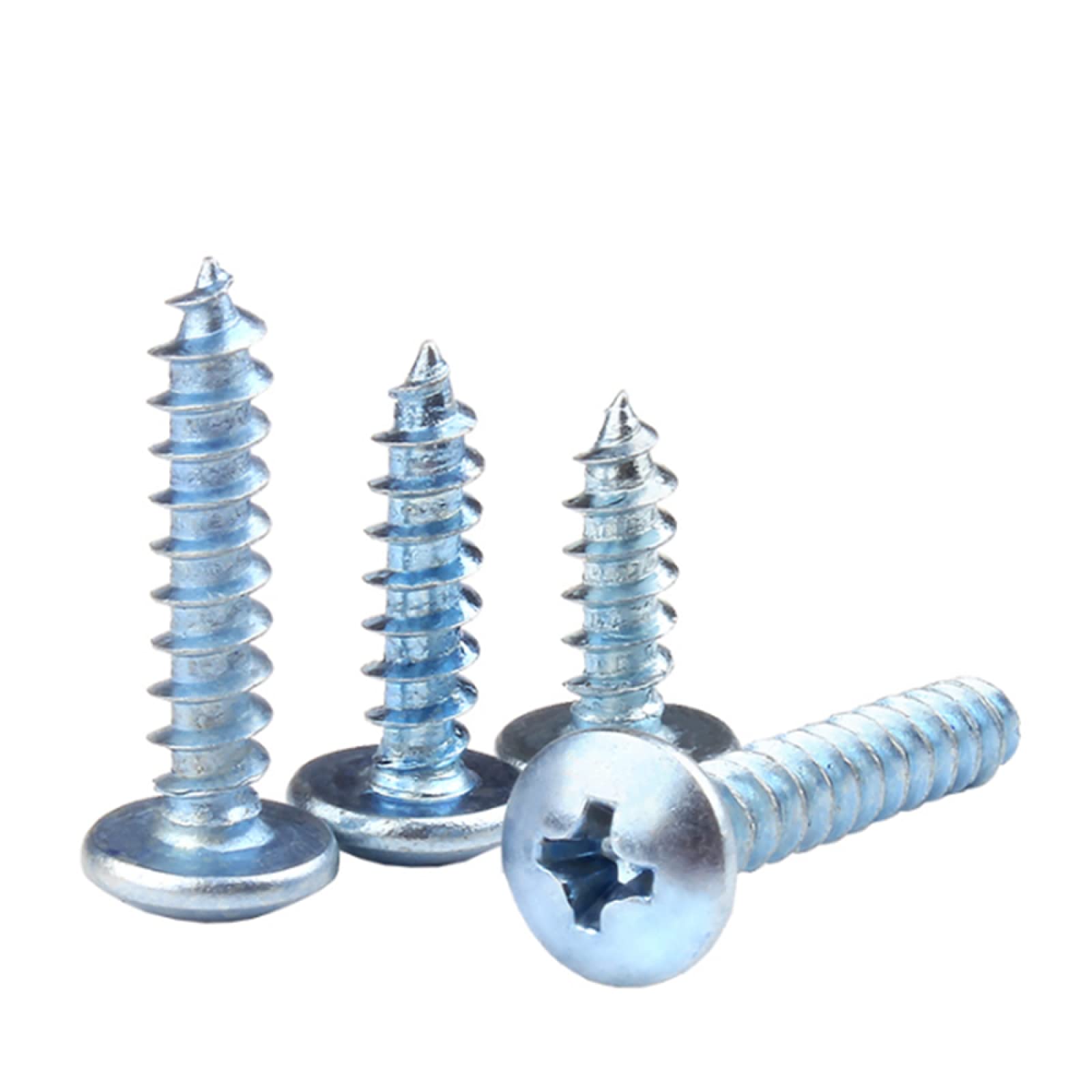 Viti a Testa Tonda, Viti Autofilettanti for Cartongesso, Vite Autofilettante a Testa Grande, Vite a Coda Appuntita con Testa a Fungo, Diametro Filettatura 6 mm, Lunghezza Vite, 16 mm*20 Pezzi (Colore