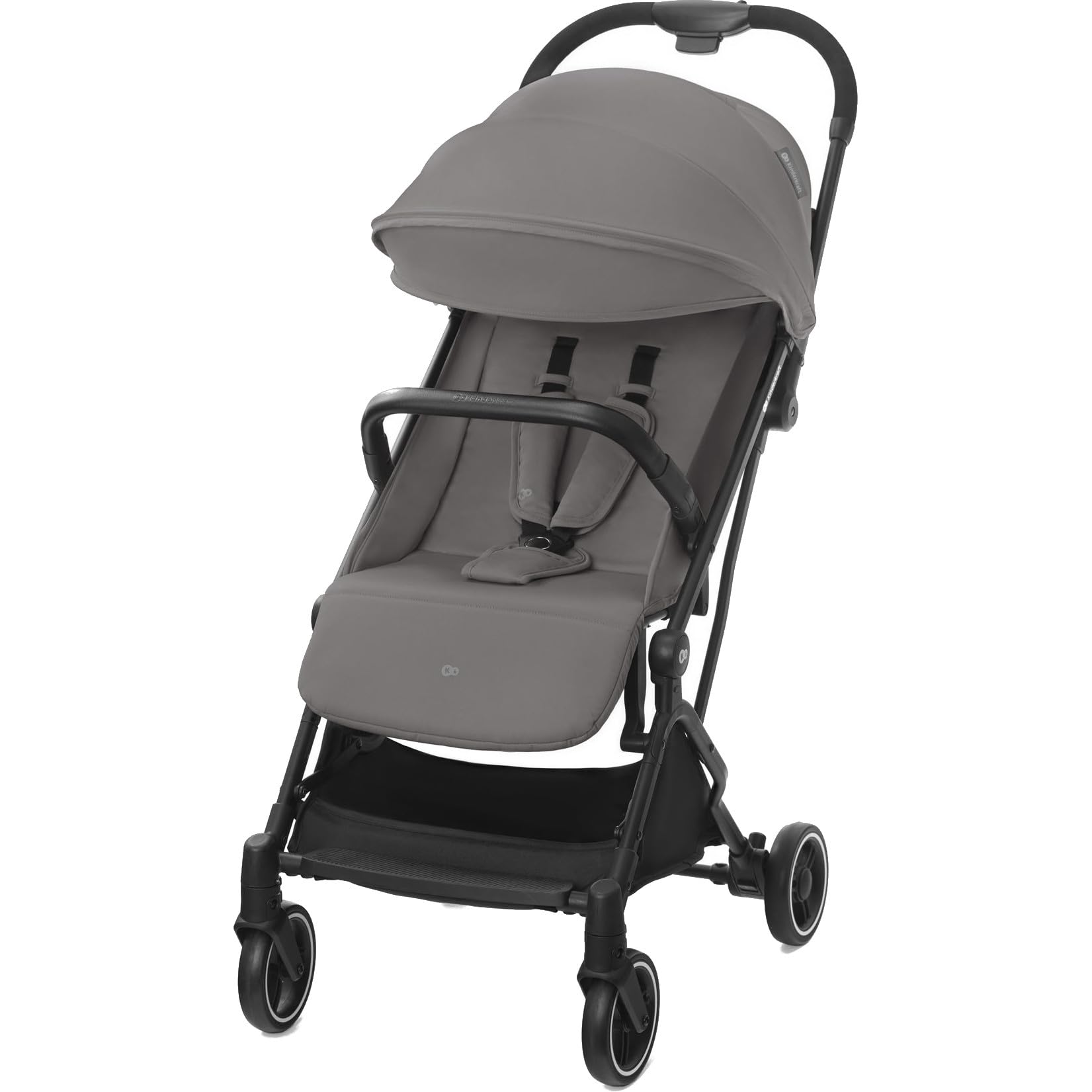 kk Kinderkraft INDY2 Passeggino leggero pieghevole da Viaggio, Compatto, Cappottina impermeabile filtro UPF 50+, Maneggevole, Posizione Nanna, Facile da trasportare, Grigio