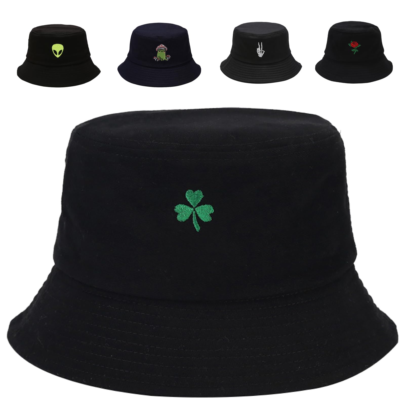 Cotton Bucket Hat for Women Men Summer Travel Sun Beach Bucket Cap, Unisex Outdoor Fisherman Hat