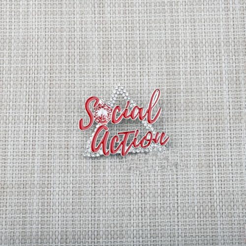 Image of CENWA Sorority Jewelry Gift Social Action Brooch Pin Greek Sorority Gift Graduation Jewelry for Women