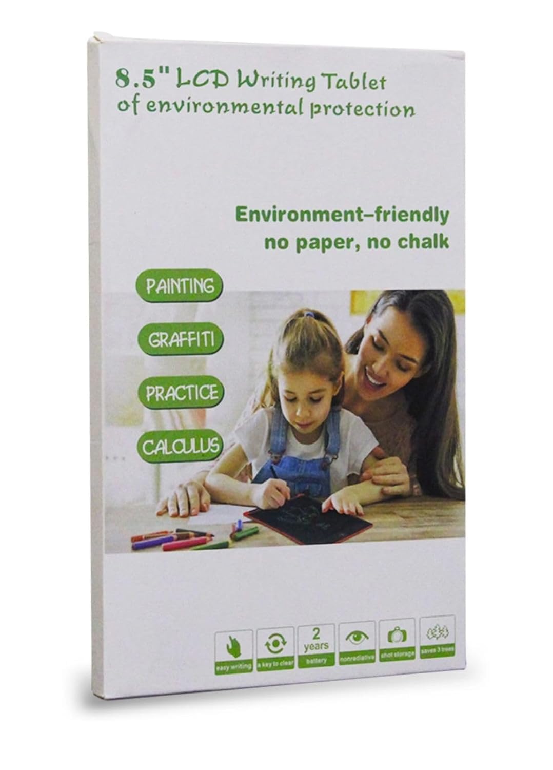 Electronic Writing Tablet 8.5-inch - LCD Digital Slate for School, Office & Home (Multiple Colors Based on Availability)-image-1