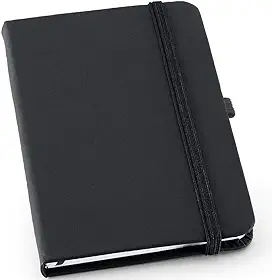 Caderneta de Anotações 9x14cm 80 Folhas Sem Pauta (Preto)