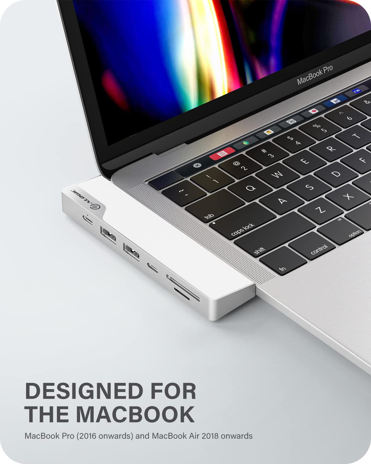 Hub ALOGIC USB-C 7-in-1, HDMI 4K, ricarica laptop PD da 100 W, 2 porte dati USB-A 3.1 (compatibile con Thunderbolt 3), Nano Gen 2 Dock, lettore di schede Micro/SD, compatibile per MacBook Pro/Air