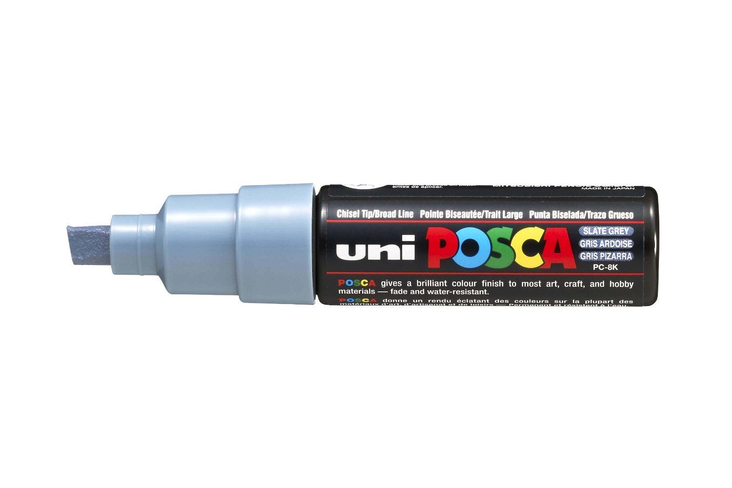 Uni-Ball Posca Broad Chisel Tip Marker - Grey