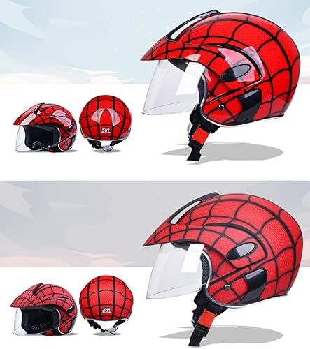 Miniatura 5 de Casco fresco para niños de 4 a 12 años de edad, casco de motocicleta retro Go-Kart Jet-Helmet Scooter Cruiser Ciclomotor para personalidad juvenil