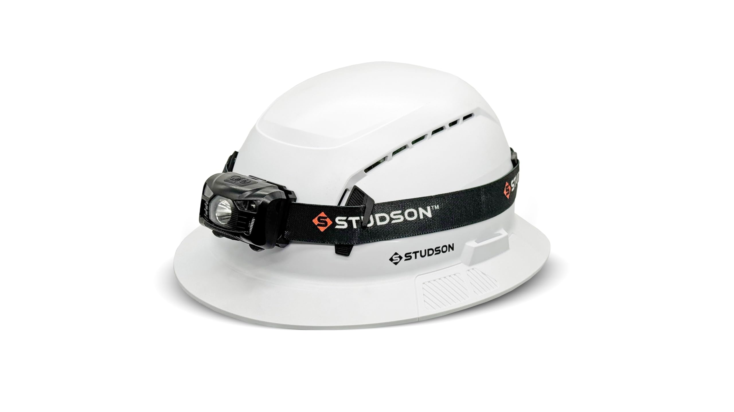 STUDSON SHK-1 Lampe frontale rechargeable standard – Lampe de travail LED 150 lumens avec activation du détecteur de mouvement, 5 modes d'éclairage, charge USB-C, ajustement léger compatible avec les