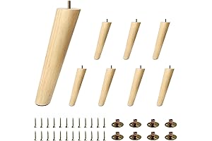 10 Inch Slant Solid Wood Furniture Legs for Sofa, Couch, and More