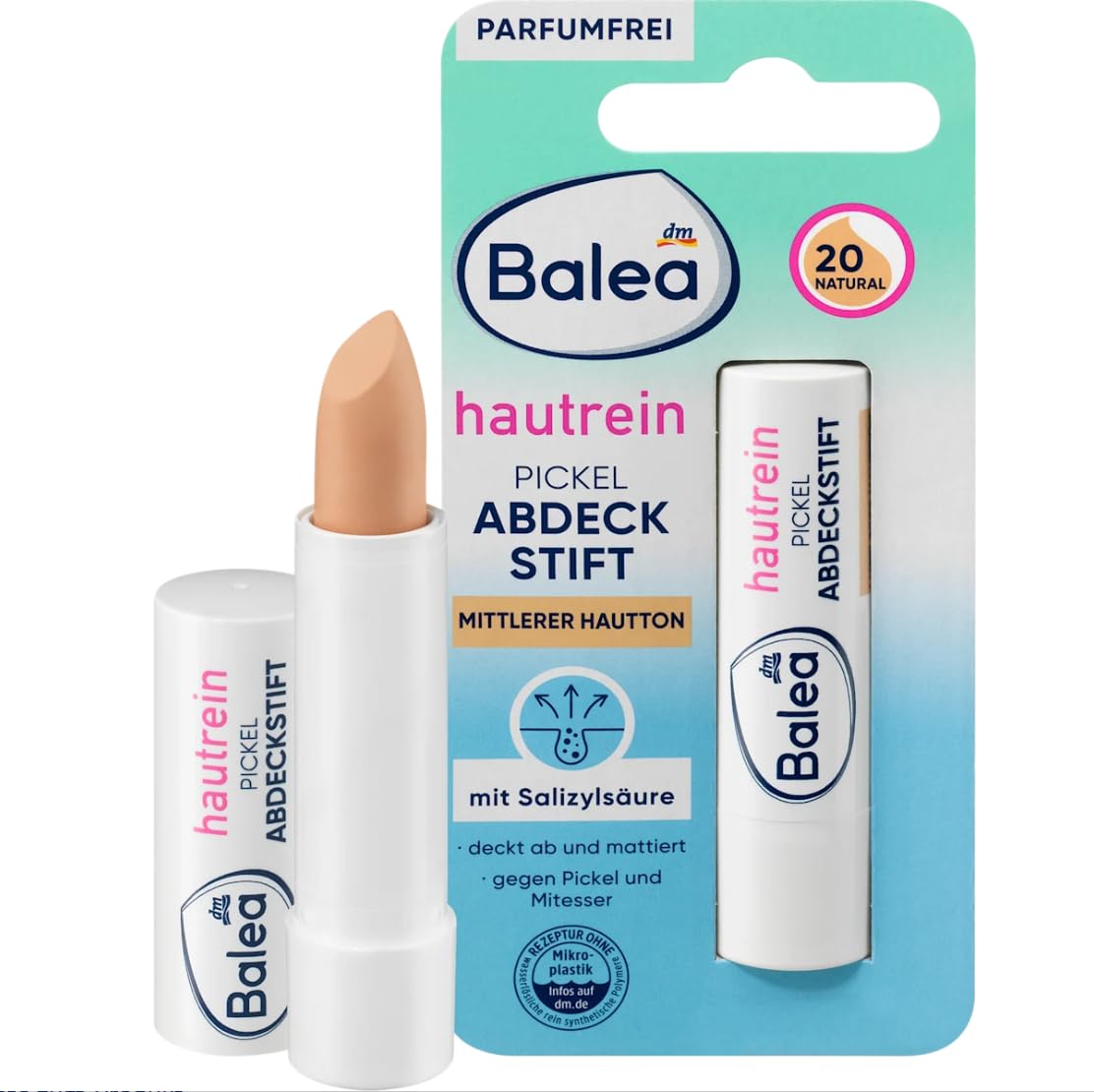 Balea Soft & Clear Abdeckstift Fb.20 Natural, 4,5 g (1St)