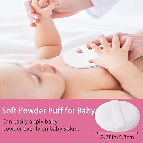 Miniatura 7 de SHIMIDO Soplo de polvo corporal y recipiente, contenedor de polvo corporal vacío portátil de 3.15 pulgadas para polvo suelto para mujeres bebés,