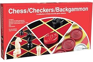 Versatile 3-in-1 Game Set: Classic Chess, Checkers, and Backgammon