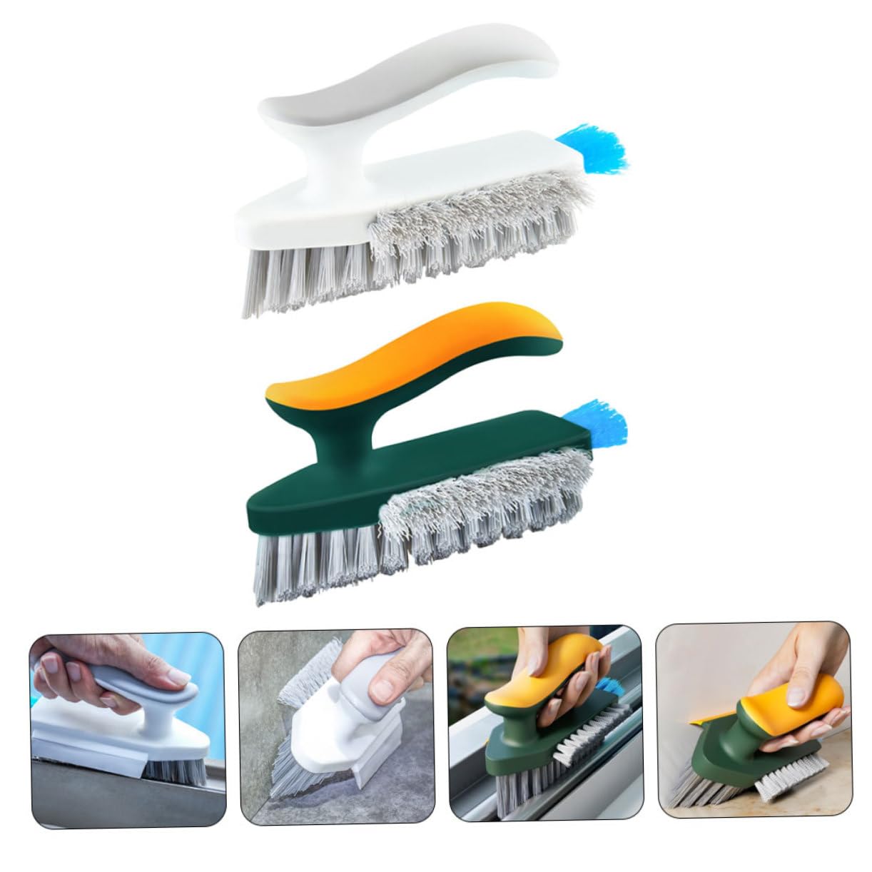 MAGICLULU 8piezas Cepillo De Limpieza De Juntas y Esquinas Cepillo Reutilizable para Azulejos y Baño Diseño para Áreas Difíciles De