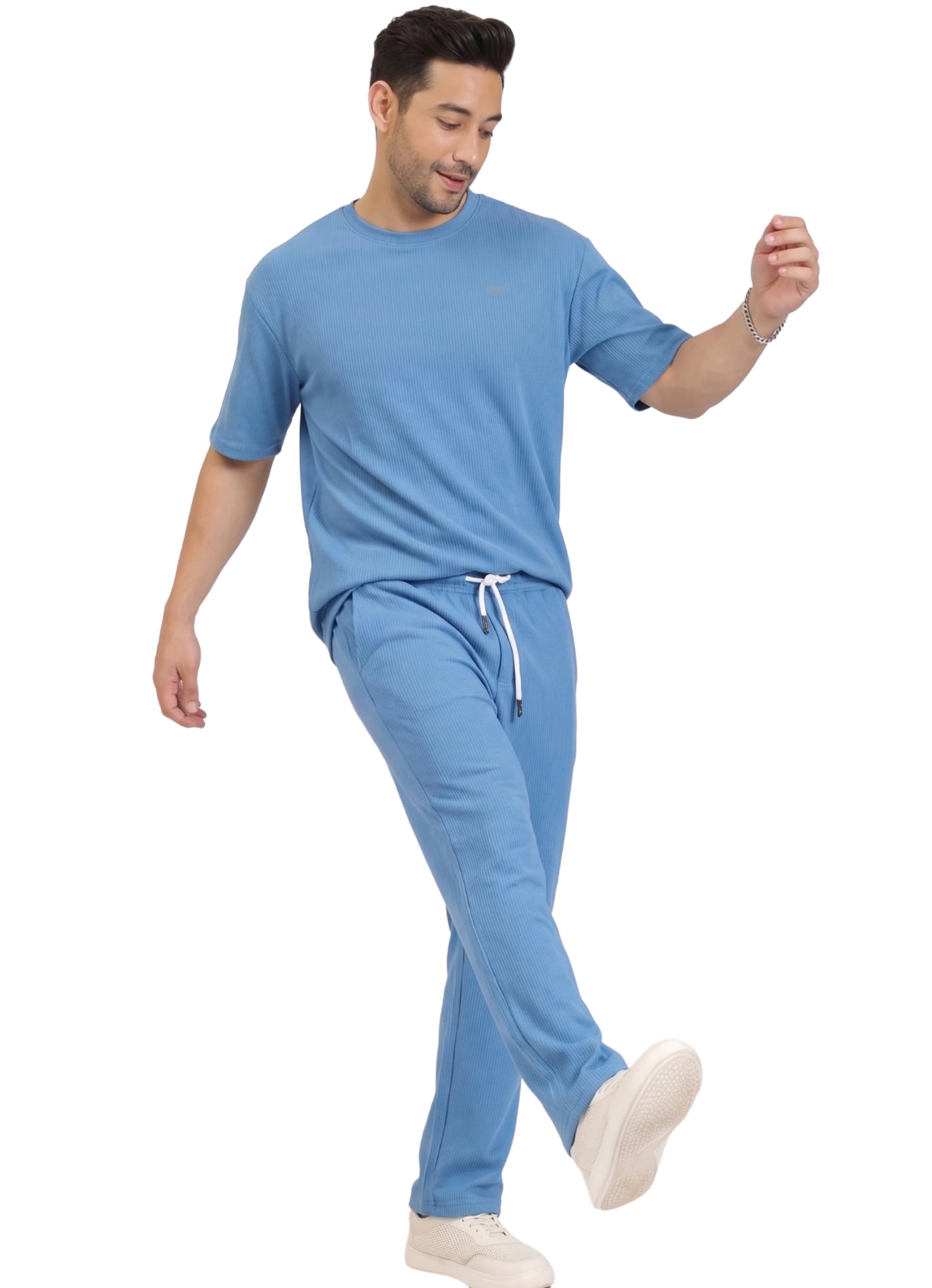 Mens' Pure Cotton Night Suit Set|Half Sleeve Tshirt and Full Pant Set|Night Wear Co-Ord Set for Men|Male Loungewear-image-48