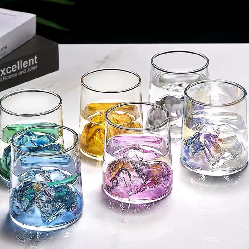 Amazon.co.jp: SMISUB ガラスカップ 多彩な氷山グラス コップ 創造的な