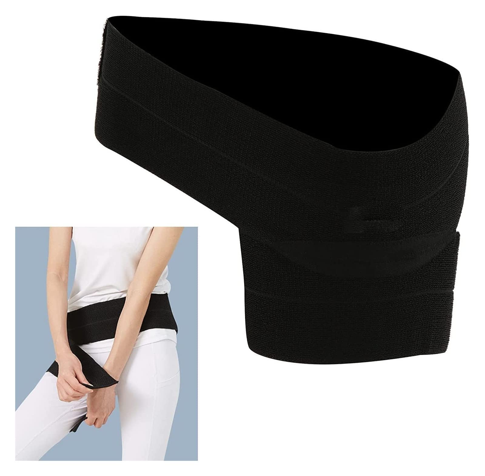 Reutilizable Muslo Ingle Soporte Compresión Manga 2 Piezas Transpirable Cerrar Ciática Brace Cinturón para Hombres Mujeres Ingle Profesional 22.7.21 (Color : 2pcs, Size : Medium/m)